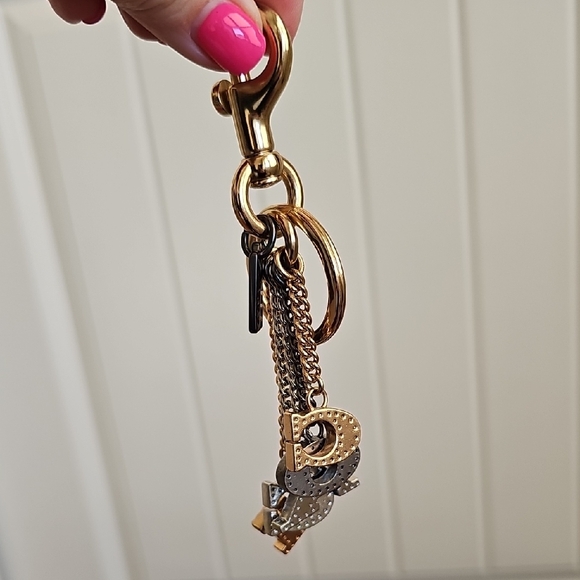 Coach Perforated Letters Charm Key Fob (Style No. 91474) Like New - Picture 8 of 8